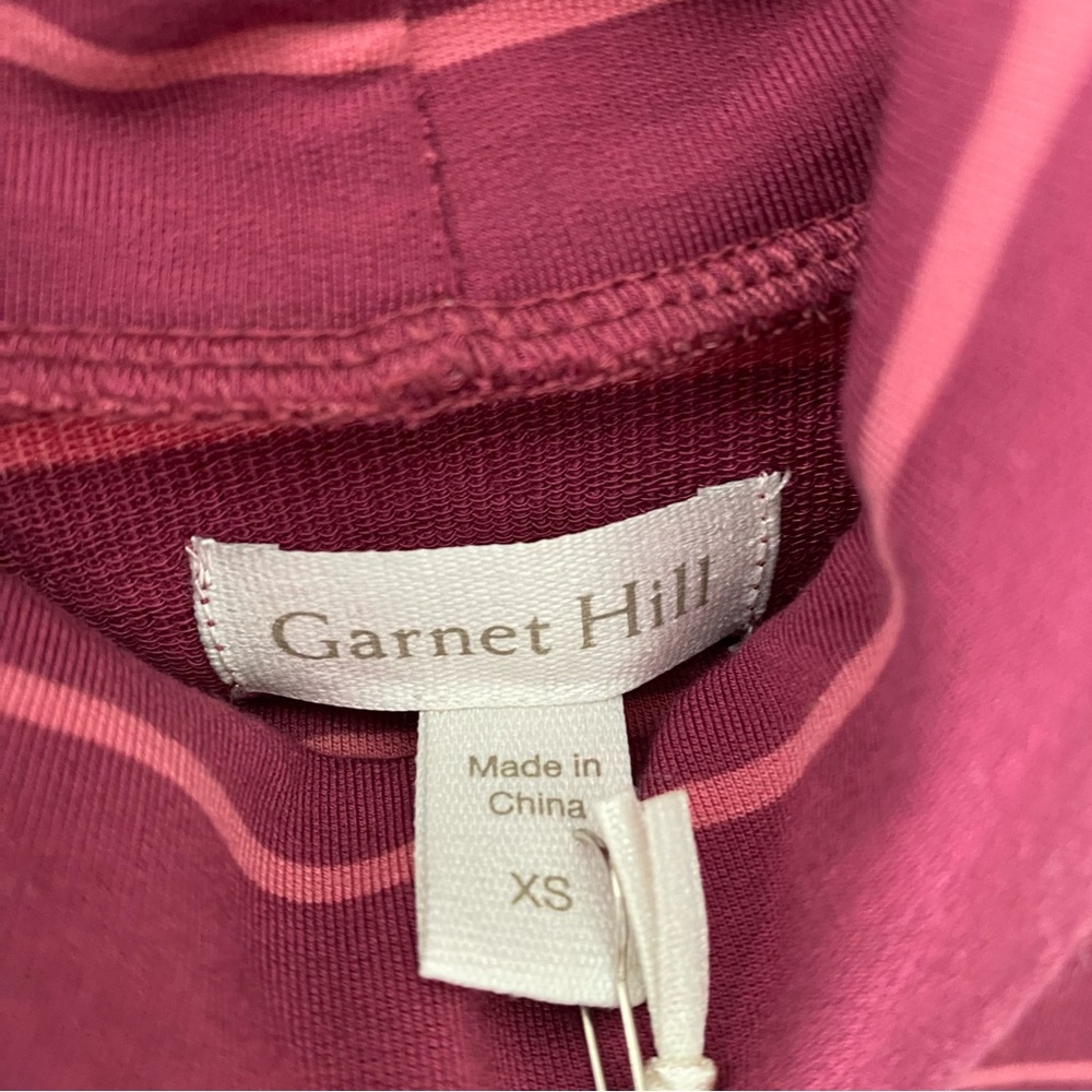 NWT Garnet Hill Mock Neck Tunic Sleeveless Striped Tencel XS - Picture 6 of 11